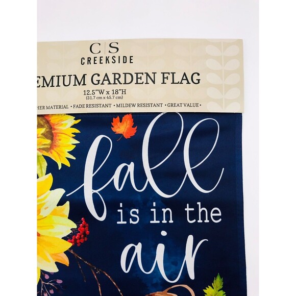 Double Sided New Garden Flag - Fall Is In The Air - 12.5" x 18" Mildew Resistant - Picture 6 of 6